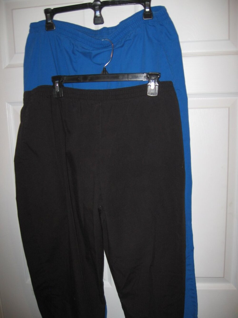 Lot of 2 Cherokee Workwear Scrub Pants Unisex XL Blue and Black 38" to 40" Waist